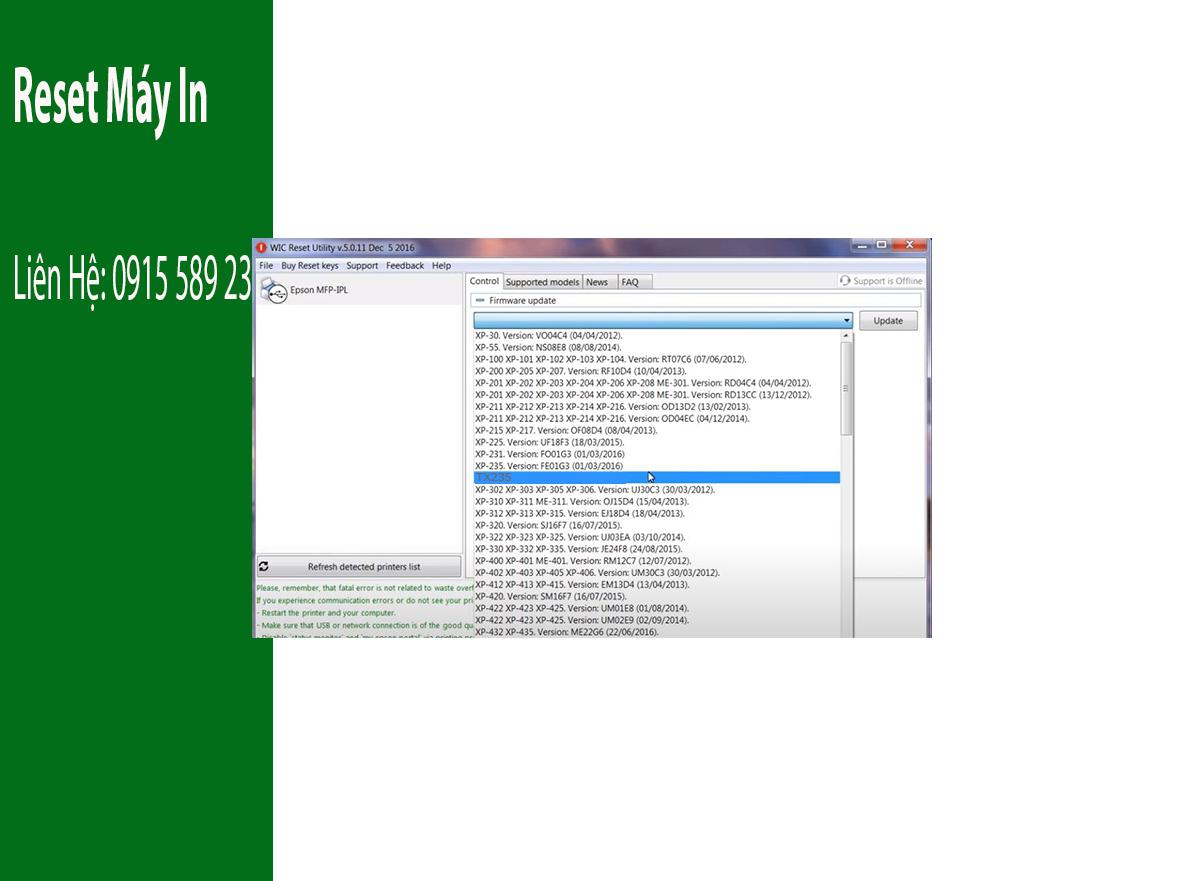 Key Firmware May In Epson TX235 Step 5